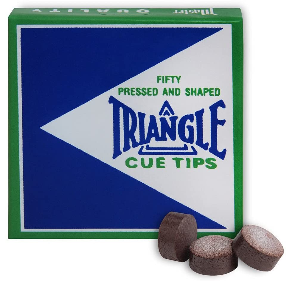 Tweeten Triangle Billiard Pool Cue Tips - 1 Box - 50 Tips - Choose Your Size (13 Mm)