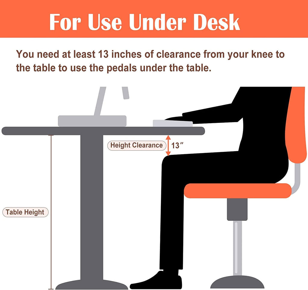 Goredi Under Desk Bike Pedal Exerciser, Upper & Lower Peddler Exerciser For Seniors With Lcd Display, Fitness Folding Arm Leg Wo