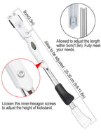 Topcabin Bicycle Adjustable Aluminium Alloy Bike Bicycle Kickstand Side Kickstand Fit For 22'' 24'' 26''- White