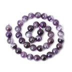 Cheavian 35Pcs 10Mm Natural Dog Teeth Amethyst Gemstone Round Loose Beads Crystal Energy Stone Healing Power For Jewelry Making