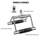 Dynasquare Tricep Press Down Cable Machine Attachment, Lat Pulldown Attachments, Home Gym Accessories, Double D Handle, V-Shaped