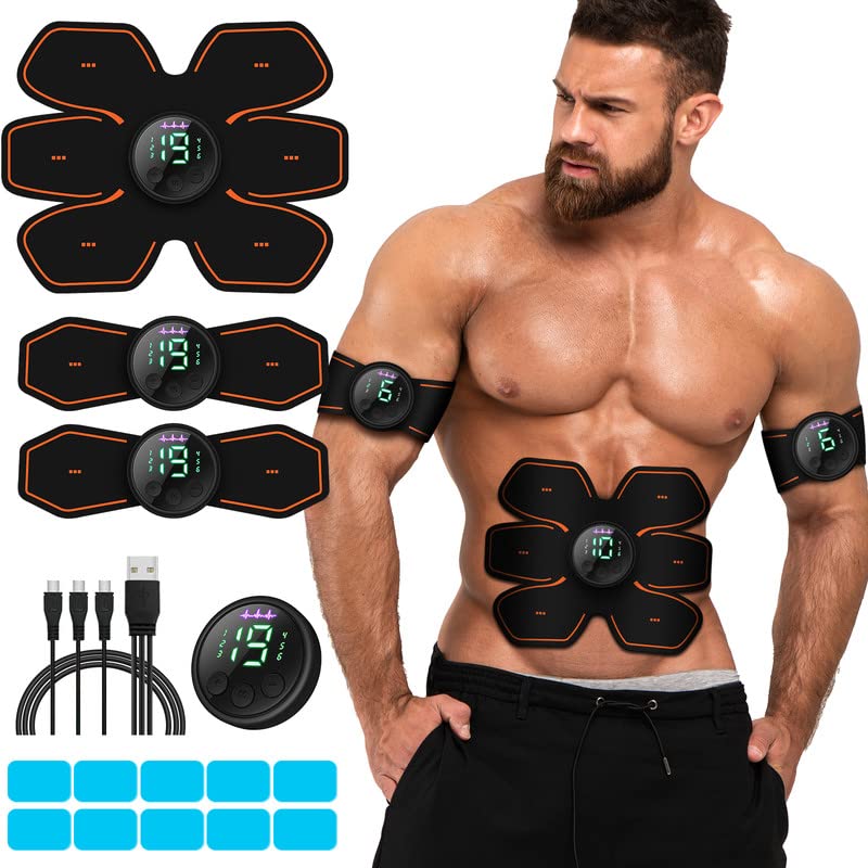 Cepignoly Joinpital Abs Stimulator Workout Equipment, Ab Machine Usb Rechargeable Gear For Abdomen/Arm/Leg, Strength Training Eq