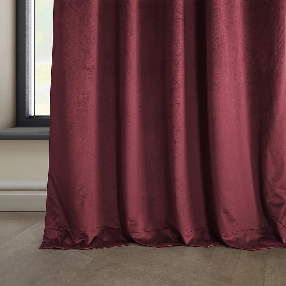 Hpd Half Price Drapes Heritage Plush Velvet Curtains For Bedroom  Living Room 50 X 96, Vpyc-179758-96 (1 Panel) Cinema Red