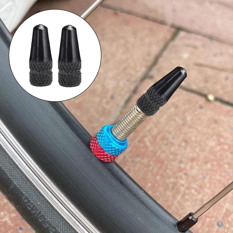Presta Valve Cap 6 Pieces - Cycling Tire Air Valve Caps  Anodized Tire Stem Valve Caps Dust Free - Aluminum Alloy Color Bike Tir