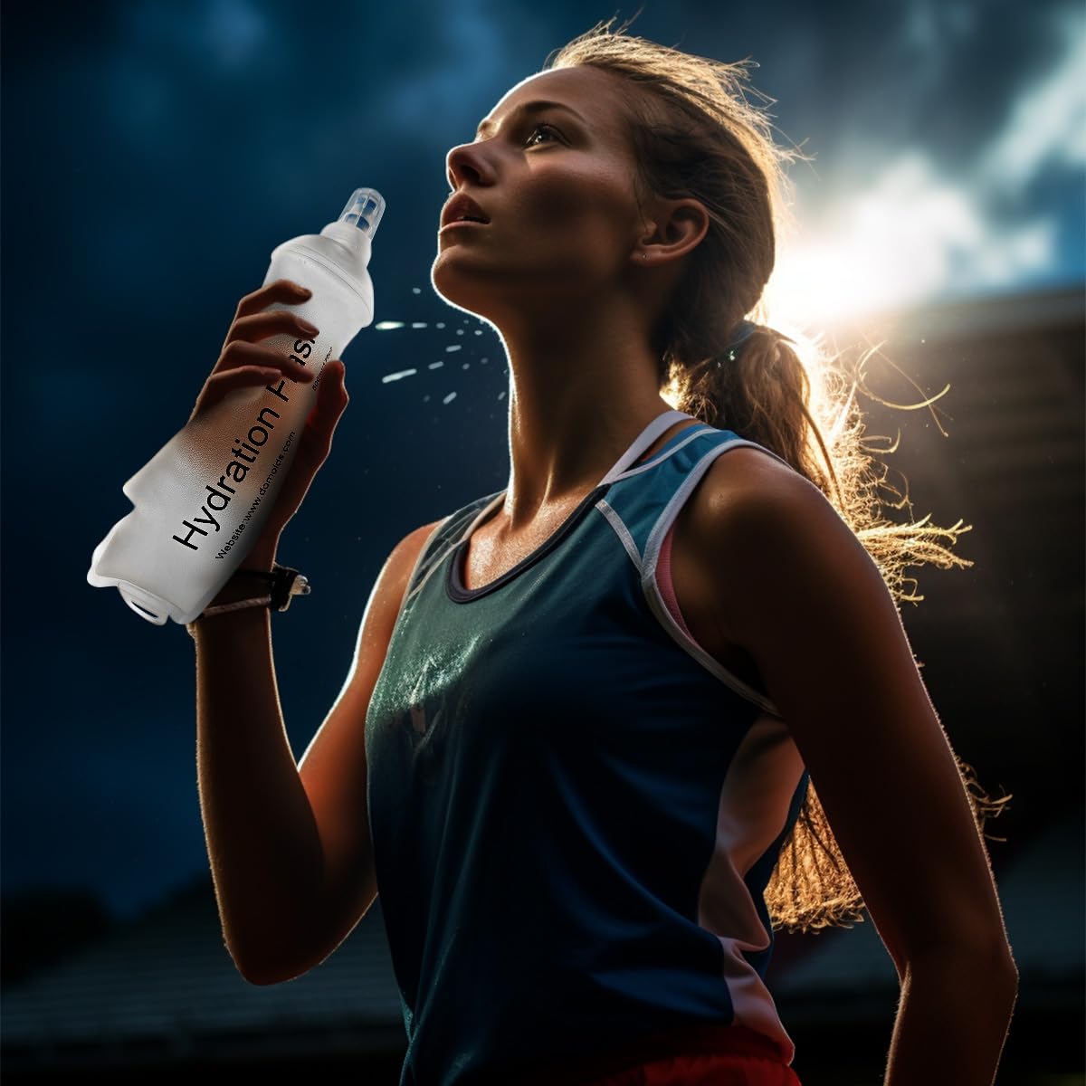 WILDREEDS 500ml Soft Flask, TPU Collapsible Soft Water Bottle for Hydration Pack, Running Vest, Folding Water Bottle for Hiking