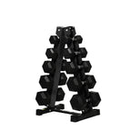 Ritfit 300/350/450/220 Lb Rubber Hex Dumbbells Set With Optional Dumbbell Rack, Multi Weight Set To Choose, Ideal For Home Gym A