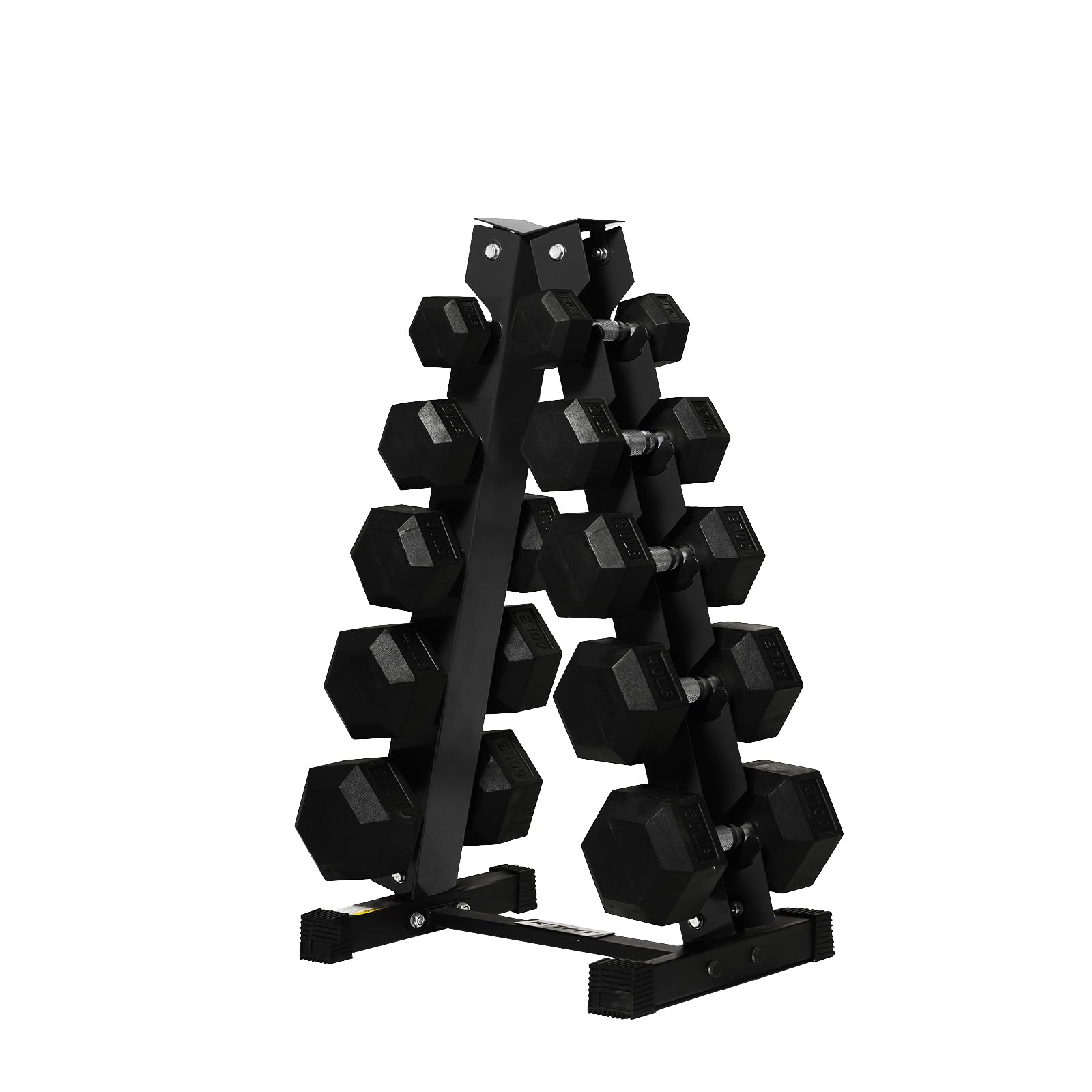 Ritfit 300/350/450/220 Lb Rubber Hex Dumbbells Set With Optional Dumbbell Rack, Multi Weight Set To Choose, Ideal For Home Gym A