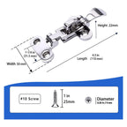 Marine 316 Stainless Steel Anti-Rattle Lockable Hatch,Hold Down Clamp Latch,Marine Hatch Locker (2 Pcs)