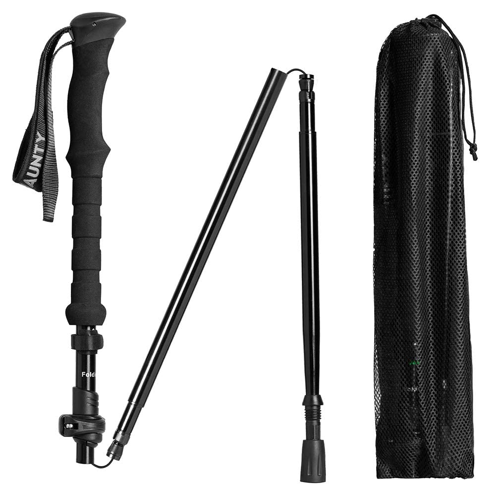 Collapsible Walking Stick For Travel, Adjustable Lightweight Trekking Trail Hiking Pole Fit For Women Men'S Height 4.9-6.3(Ft),B