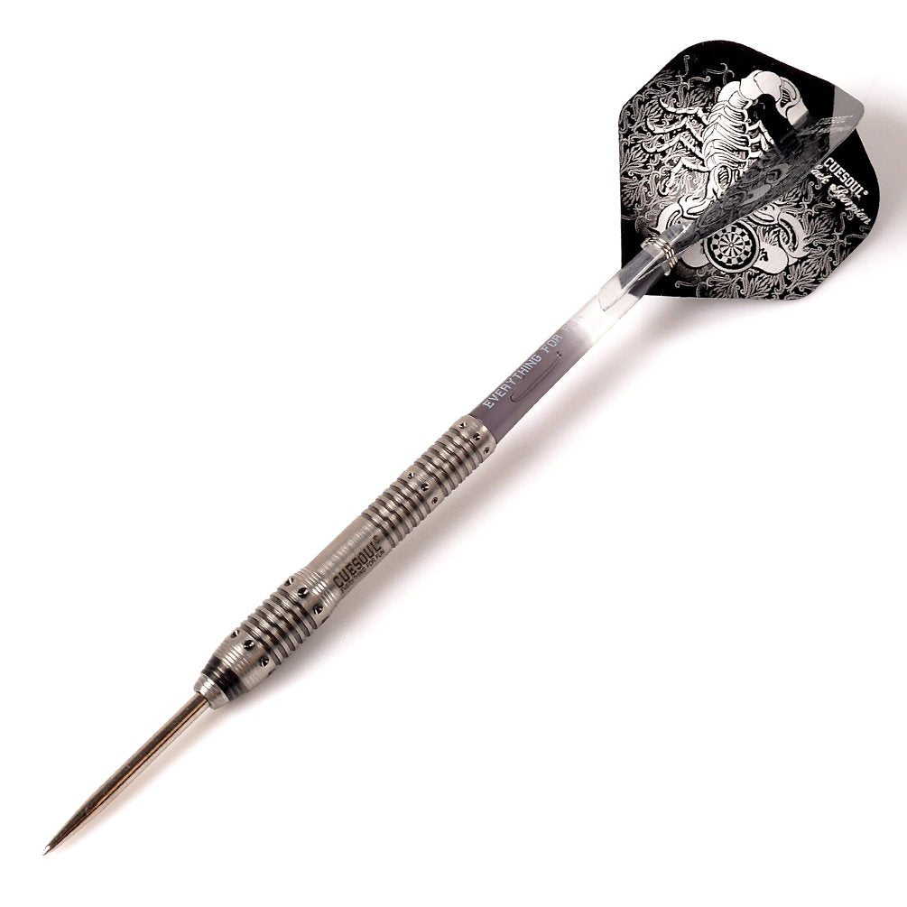 Cuesoul Black Scorpion 24G Tungsten Steel Tip Dart Set,Barrel With Titanium Coated Finished