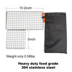 Rayeeley 2-Pack Stainless Steel Mesh Camping Grill, Bushcraft Grills Backpacker Barbecue Grills, Campfire Cooking Bbq Grate, Hig