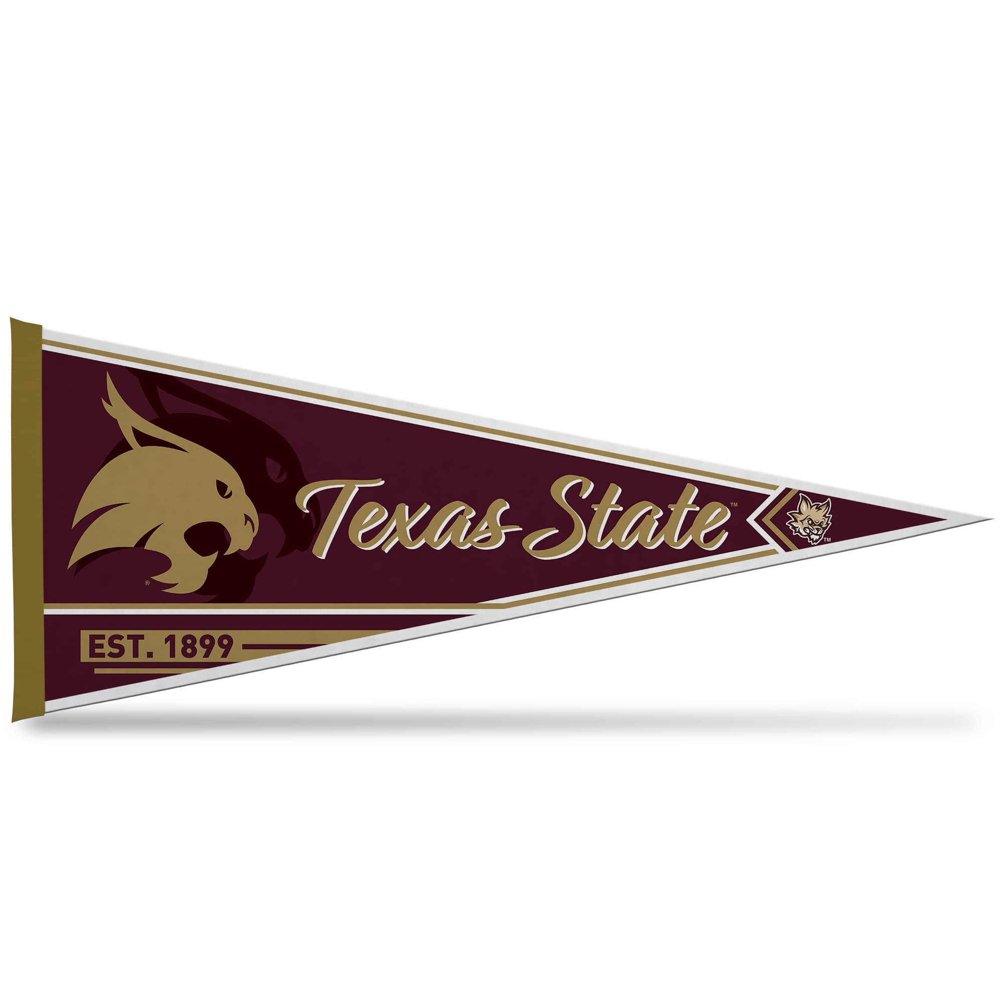 Rico Industries Ncaa Texas State Bobcats Classic 12'' X 30'' Felt Wall D  Cor Pennant - Great For Home/Bed Room/Man Cave D  Cor