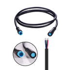Baluoqi Extension Cable 2Pin/3Pin/4Pin/5Pin/6Pin/7Pin/8Pin/9Pin Waterproof Plug Works For Electric Bicycle Light/Throttle/Ebrake