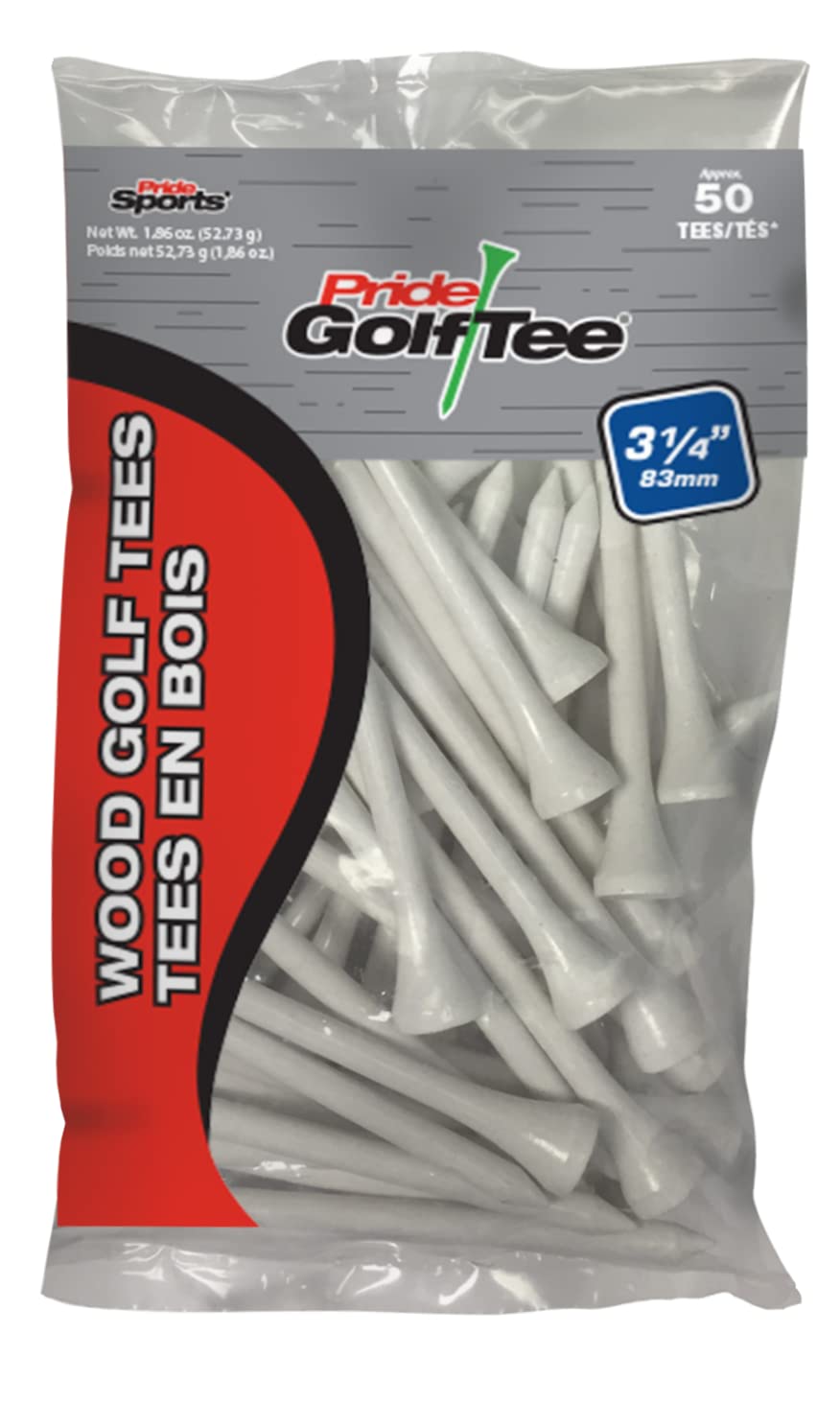 Pride Golf Tee, 3-1/4 Inch Deluxe Tee