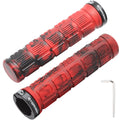 TOPCABIN Double Lock Bicycle Grips - Comfortable Rubber Grips for Mountain BMX (Camouflage Red)