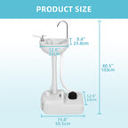 Yitamotor Portable Sink 17L Camping Hand Washing Station With Wash Basin Stand And Carry Bag, Wheels, Towel Holder, Soap Dispens