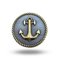 Full Metal Markers Anchor Navy Unique Magnetic Metal Golf Ball Marker Accessory With Hat Clip For Men And Women (1 Golf Ball Mar