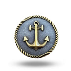 Full Metal Markers Anchor Navy Unique Magnetic Metal Golf Ball Marker Accessory With Hat Clip For Men And Women (1 Golf Ball Mar