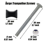 6 Pack 8Mm X 94Mm Trampoline Screws Steel Trampoline Screws Long Screw Trampoline Replacement Parts Trampoline Accessories Enhan