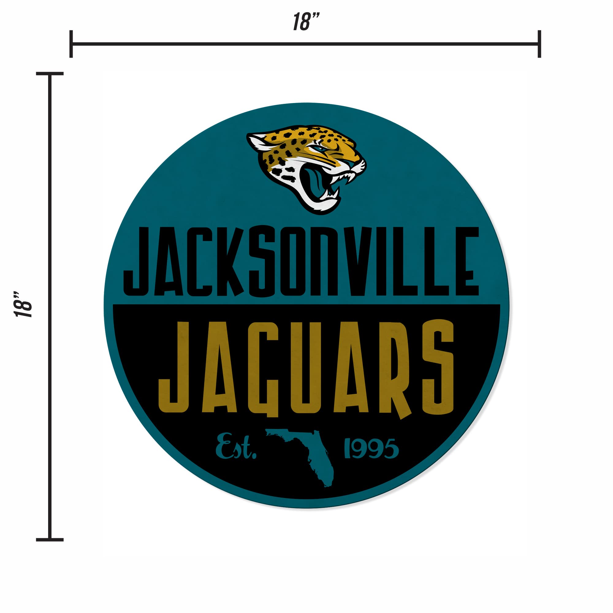 Rico Industries Nfl Football Jacksonville Jaguars Classic Shape Cut Pennant - Home And Living Room D  Cor - Soft Felt Ez To Hang