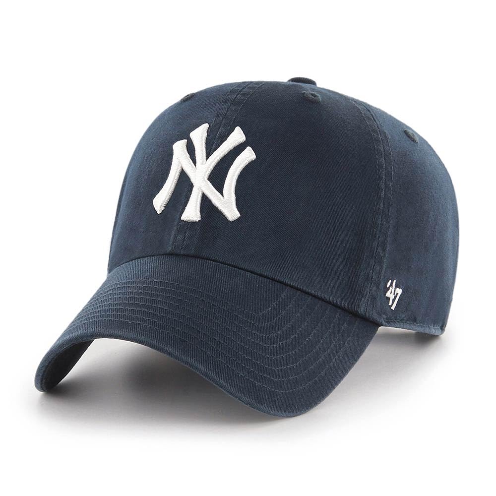 Mlb New York Yankees Mens 47 Brand Home Clean Up Cap, Navy, One-Size
