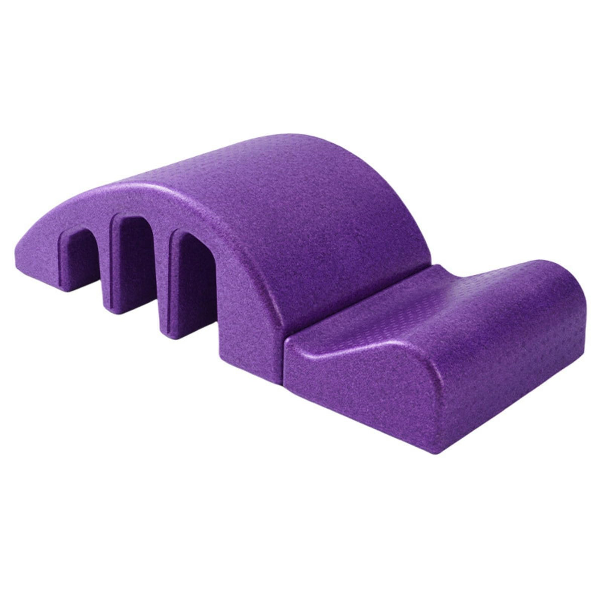 MERISHOPP Stepped Base Spinal Support Coach Cutout Openings Foam Back Stretcher Textured Arch Posture Coach Violet, Purple