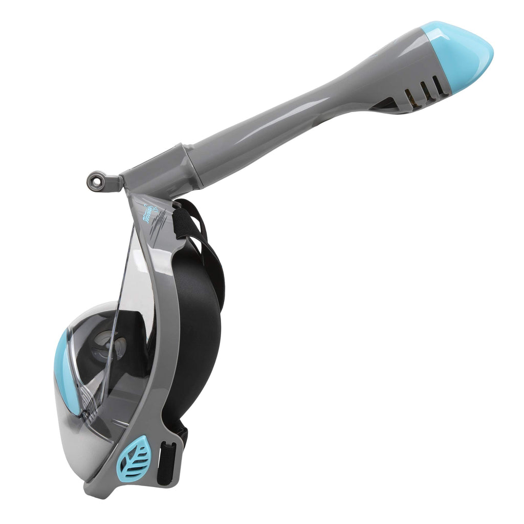 Seavenger Nautilus Full Face Snorkel Mask With New Breathing System (Blue Gray, L/Xl)