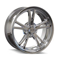 Ridler Custom Wheels 606 Chrome Wheel with Alloy Steel (18 x 9.5 inches /5 x 83 mm, 0 mm Offset)