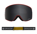 Dragon Snowgoggles Nfx2 With Bonus Lens - Block Red With Lumalens Dark Smoke + Lumalens Rose, Medium, (Nfx2 Bonus)