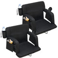 DEXSO Wide Stadium Seats for Bleachers with Back Support, 6-Position Adjustable Bleacher Chairs with Armrests, Cup Holder & Thic