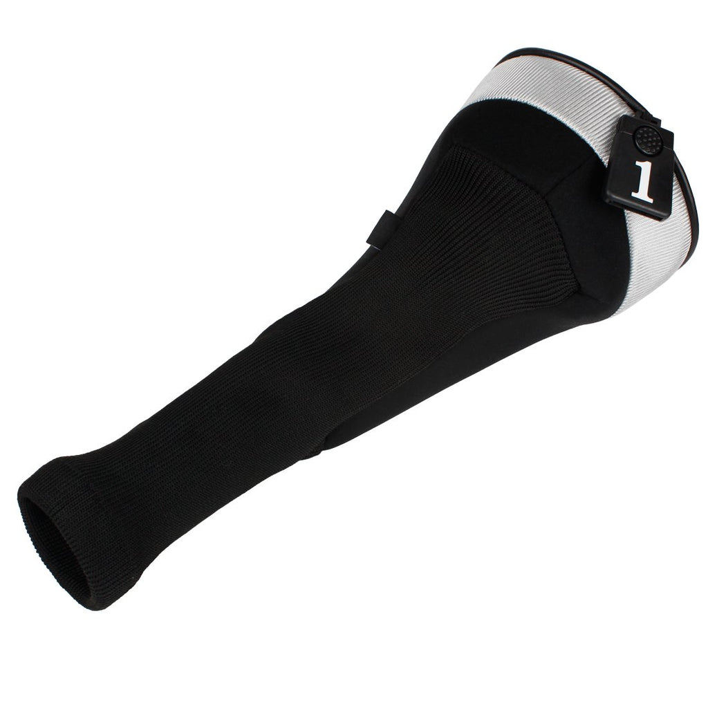 Andux 4Pcs/Set Golf 460Cc Driver Wood Club Head Covers Long Neck With Interchangeable No. Tags Black