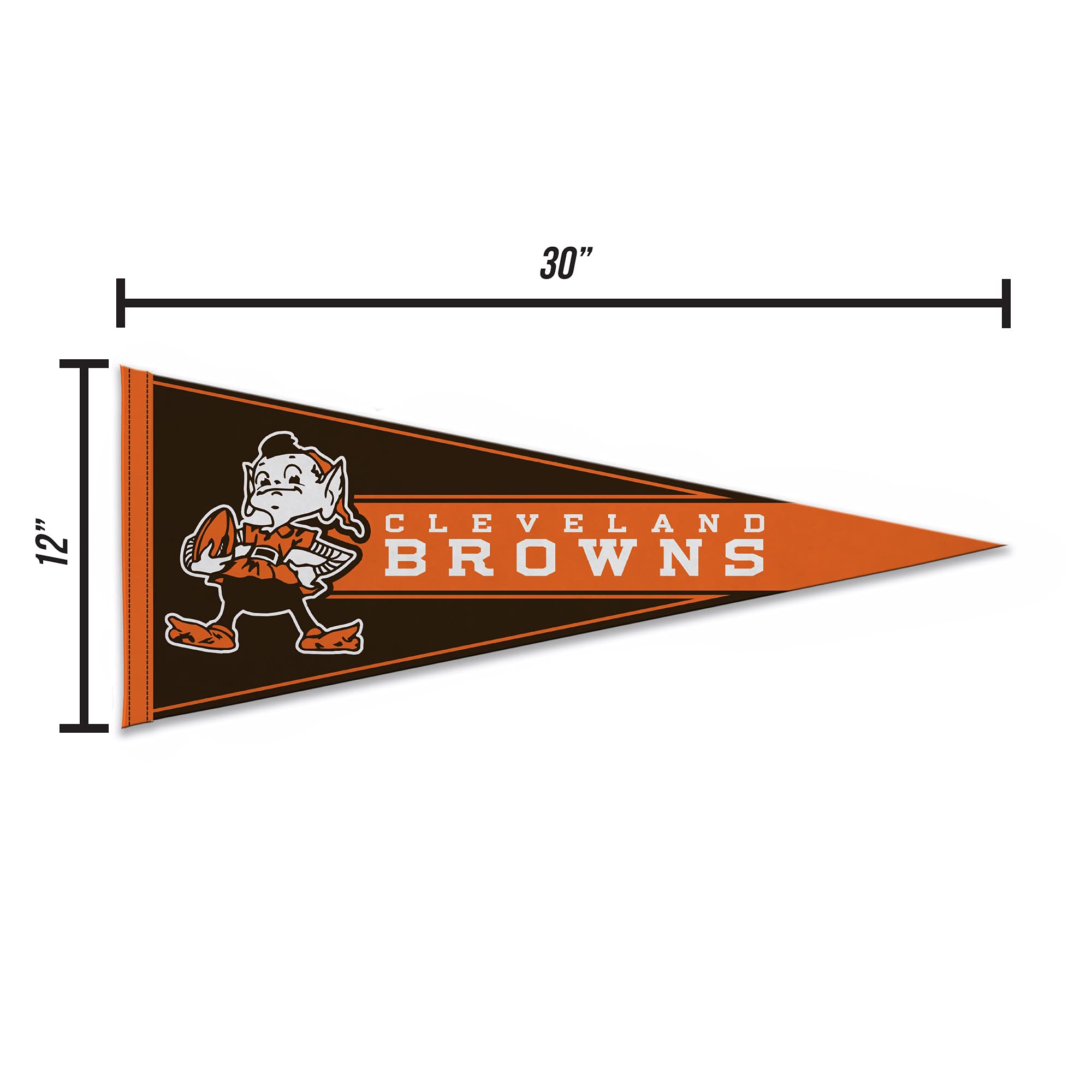 Rico Industries Nfl Football Cleveland Browns Retro 12'' X 30'' Felt Wall D  Cor Pennant - Great For Home/Bed Room/Man Cave D  C