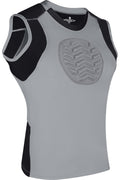 Exxact Sports Youth Baseball Chest Protector, Padded Sternum Chest Guard, Softball Chest Protector Girls Youth (Gray, Ym)