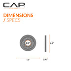 CAP Barbell Olympic 2-Inch Weight Plate, Gray, 2.5 LBS