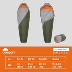 Kelty Cosmic Synthetic Fill 40 Degree Backpacking Sleeping Bag With Compression Straps, Compact And Lightweight, 2022 (Regular)