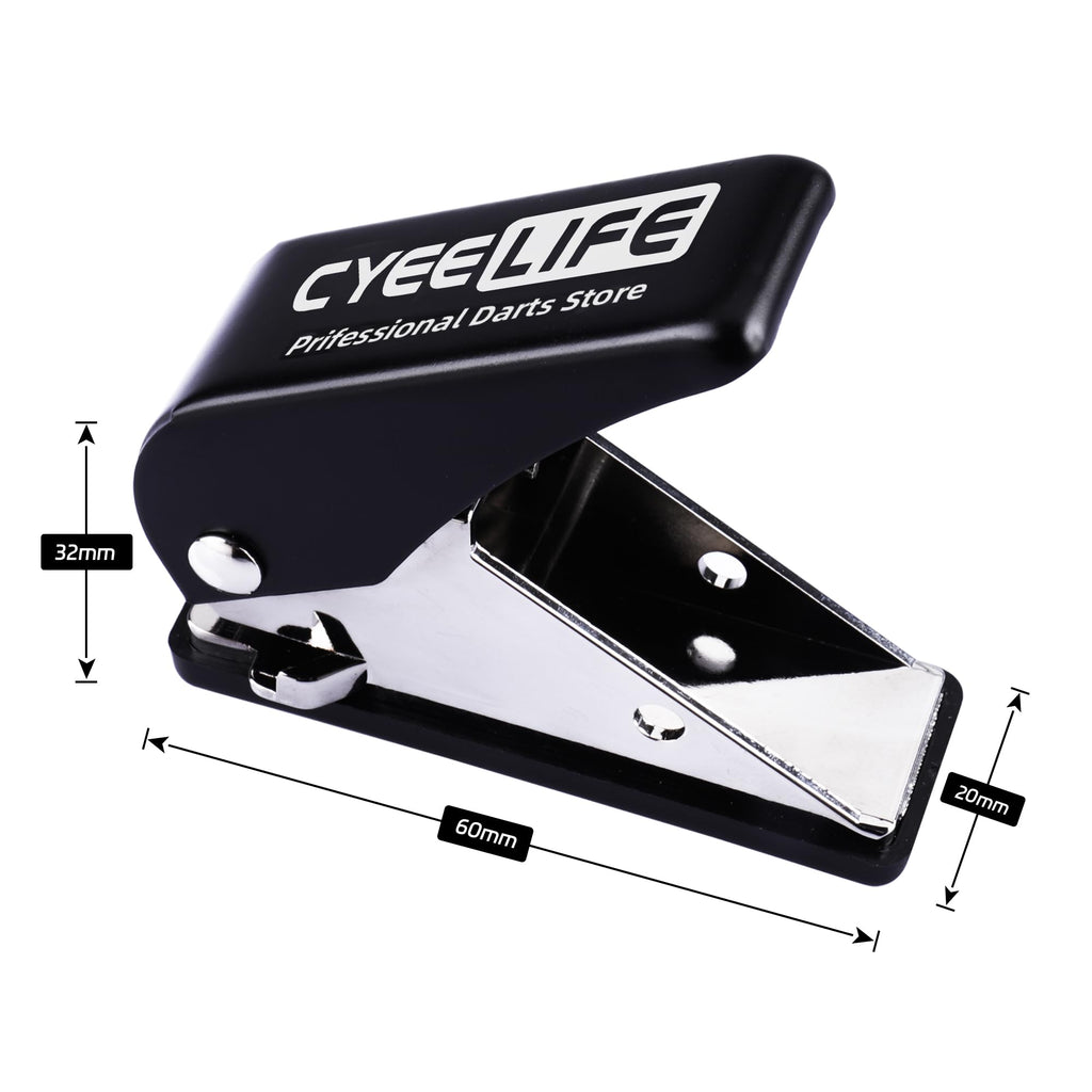 Cyeelife Dart Accessory: Flight Hole Punch Tool With 100 Spring Rings (Steel And Soft Tip Darts) (Black)