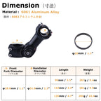 Yapjeb Bike Stem 25.4 31.8 90Mm 110Mm 130Mm 60 Degree Adjustable Bike Stem Mountain Bike Stem Short Handlebar Stem Riser For Bic
