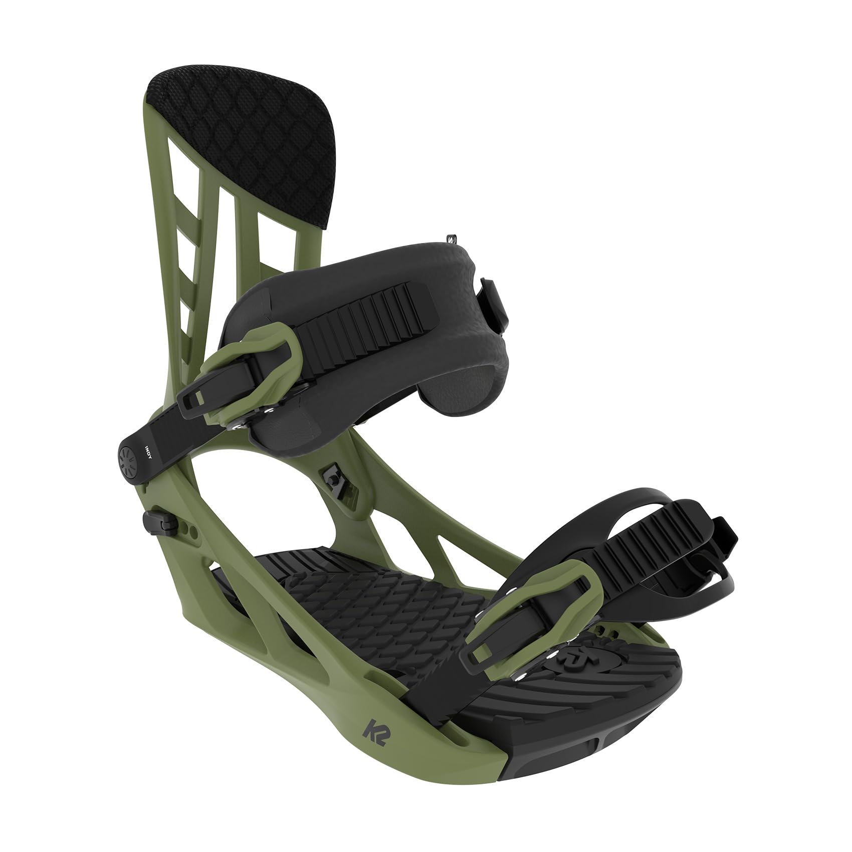 K2 Indy Mens Snowboard Bindings, M: 5-9, Moss