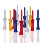 Kofull Golf Step Down Tees, 2 3/4 Golf Tees Bulk, Random Colors Consistent Tees Plastic Golf Tees - 50 Counts
