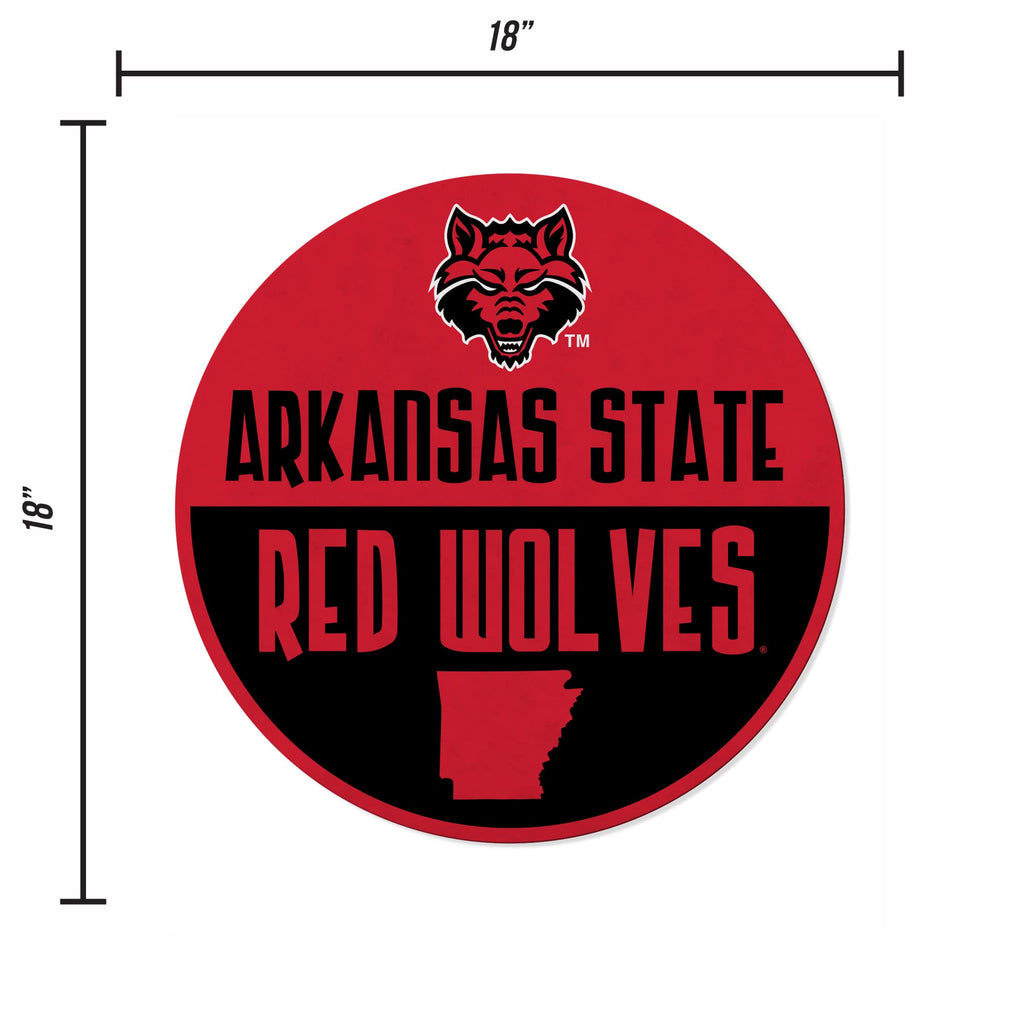 Rico Industries Ncaa Arkansas State Red Wolves Classic Shape Cut Pennant - Home And Living Room D  Cor - Soft Felt Ez To Hang 20