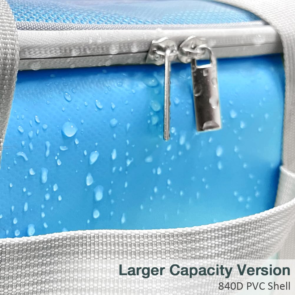 Karltion Paddle Board Cooler Bag, Waterproof Portable Deck Bag With Top Mesh Pocket,Kayak Cooler Bag With Side Pouches For Water