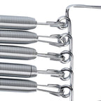 Keenso Chest Expander,Wooden Handle 5 Removable Spring Chest Expander For Men Home Gym Workout
