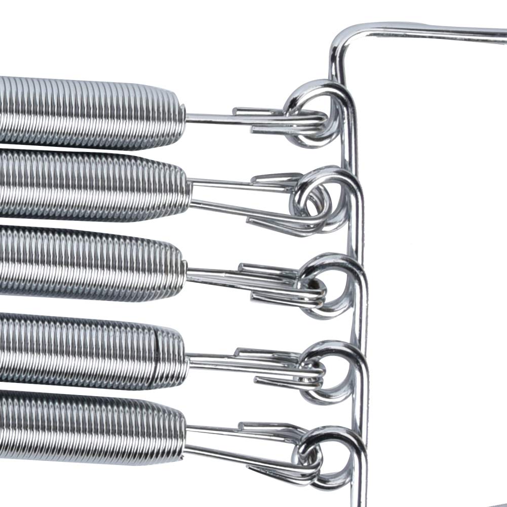 Keenso Chest Expander,Wooden Handle 5 Removable Spring Chest Expander For Men Home Gym Workout