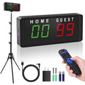 Samshow Led Electronic Scoreboard Digital Score Keeper With Remote & Tripod, Electric Scoreboard With Count Down/Up Timer & 12/2