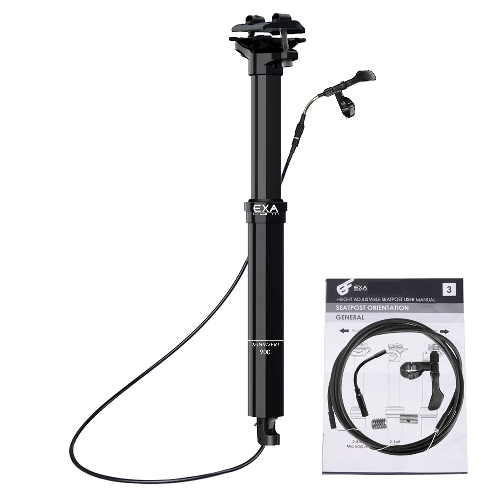 Exa Form 900I 30.9Mm Dropper Post With Remote Lever And Cable Kit Mtb/Ebike Internal Routing Dropper Seatpost For Mountain Bike(