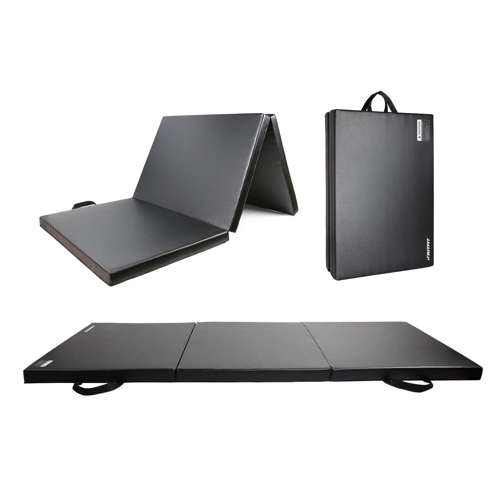 Ritfit Upgraded Folding Exercise Mat, 2 Inch Thick Gymnastics Mat 3X6,4X8,4X10 With Carrying Handles For Yoga, Mma, Stretching, 