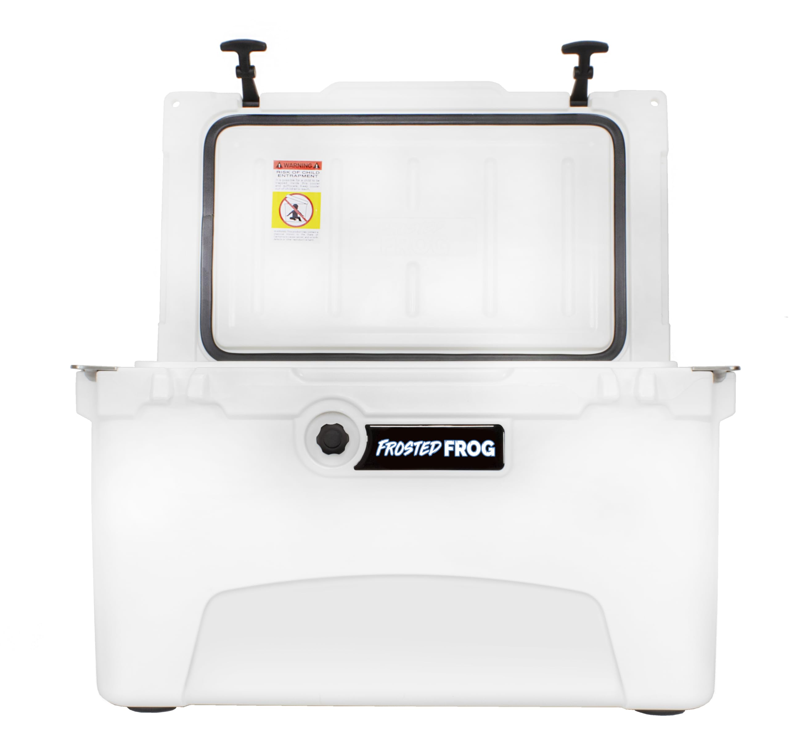 Frosted Frog White 45 Quart Ice Chest Heavy Duty High Performance Roto-Molded Commercial Grade Insulated Cooler