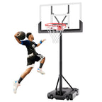 Feelwin Basketball Hoop With Adjustable Height Portable Basketball Goal System For Outdoor Indoor Use 45 Inches Heavy-Duty Steel
