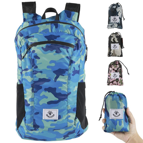 4Monster Hiking Daypack,Water Resistant Lightweight Packable Backpack for Travel Camping Outdoor (Navy Blue, 16L)