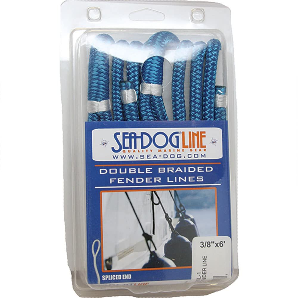 Sea Dog Line Sea Dog 302106006Bk-1 Double Braided Fender Line, 1/4'' / Black